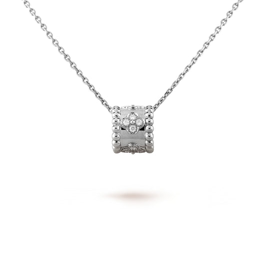 [ROSE]PERLEE PEDANT SIVLER DIAMOND NECKLACE