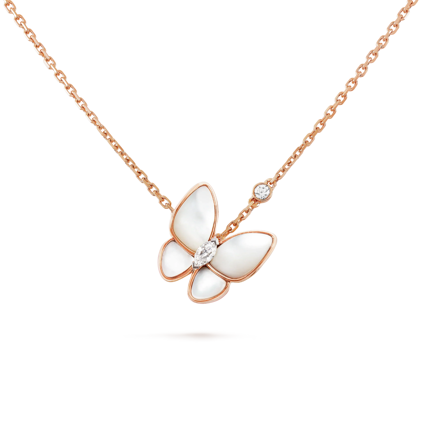 [ROSE]BUTTERFLY MOP DIAMOND NECKLACE