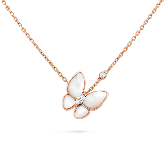 [ROSE]BUTTERFLY MOP DIAMOND NECKLACE