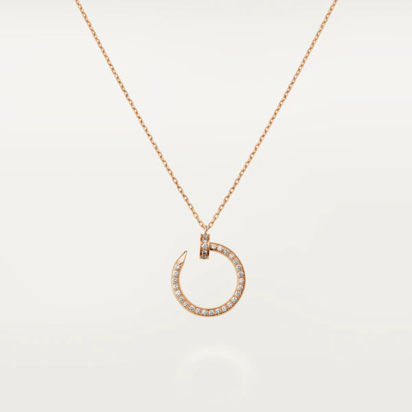 [ROSE]JUSTE NECKLACE PINK GOLD DIAMONDS