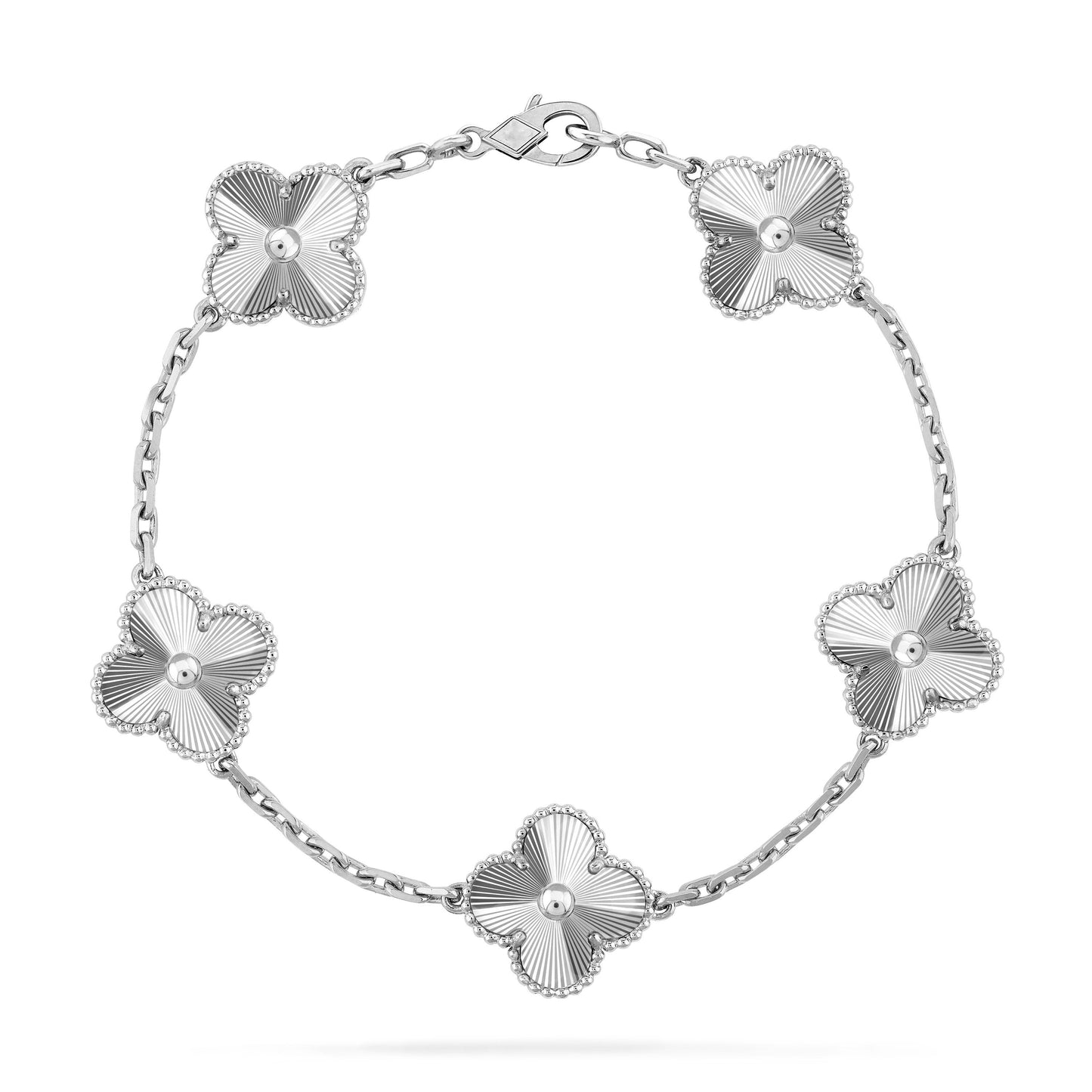 [ROSE]CLOVER SILVER 5 MOTIFS BRACELET