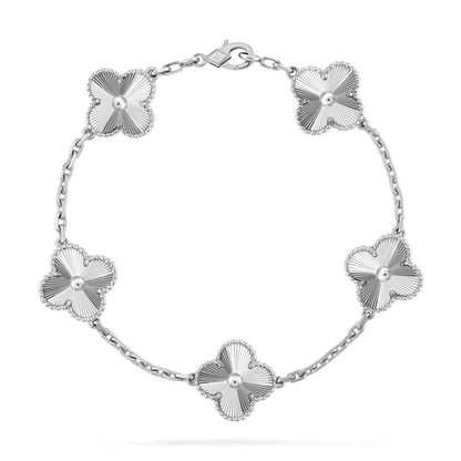 [ROSE]CLOVER SILVER 5 MOTIFS BRACELET