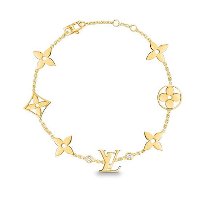 [Rose Jewels]STAR AND SUN 7 MOTIFS GOLD BRACELET