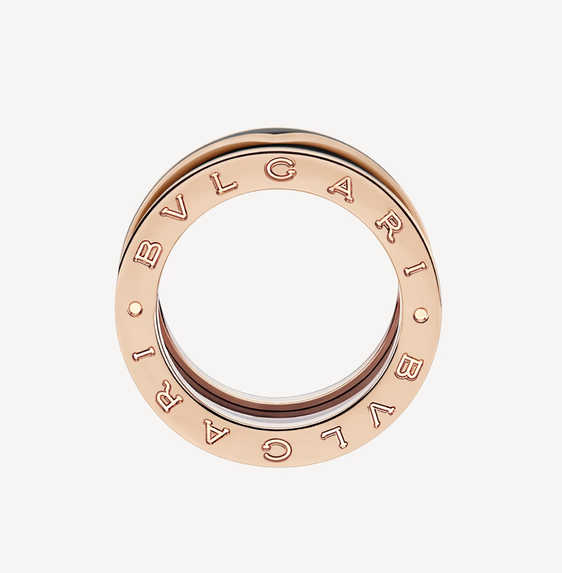 [Rose Jewels]ZERO 1 TWO-BAND WITH MATTE BLACK CERAMIC PINK GOLD RING