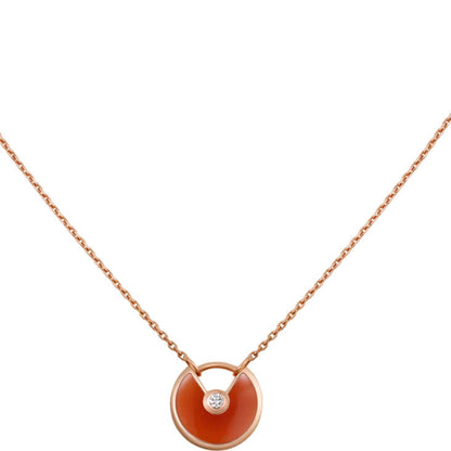 [ROSE]AMULETTE GOLD CARNELIAN ONYX NECKLACE