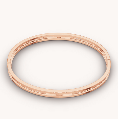 [Rose Jewels]ZERO 1 SPIRAL LOGO ROSA GOLD ARMBAND