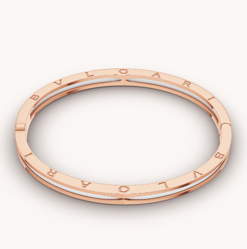 [Rose Jewels]ZERO 1 PINK GOLD WITH WHITE CERAMIC BRACELET