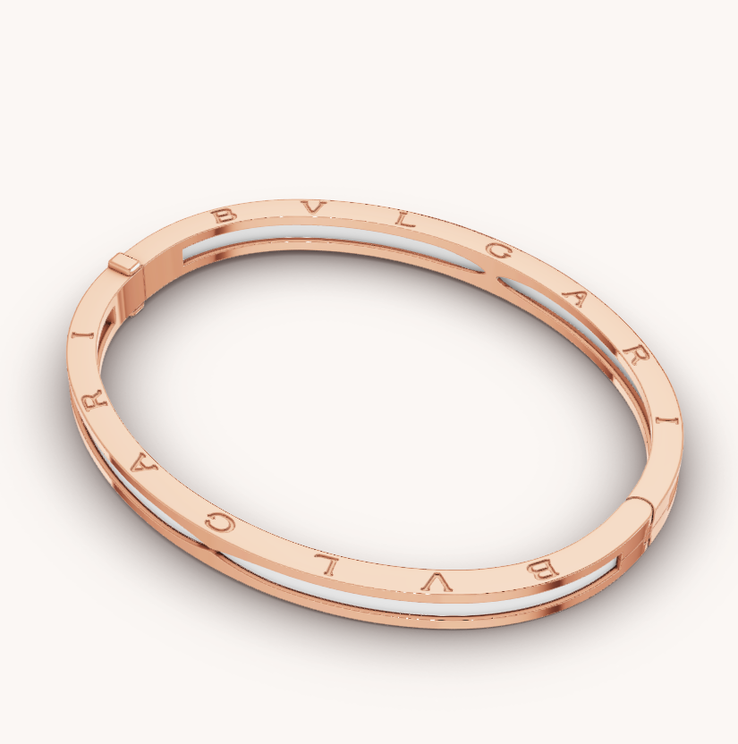 [Rose Jewels]ZERO 1 PINK GOLD WITH WHITE CERAMIC BRACELET