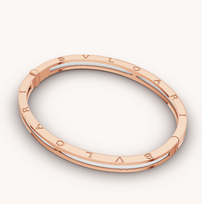 [Rose Jewels]ZERO 1 PINK GOLD WITH WHITE CERAMIC BRACELET