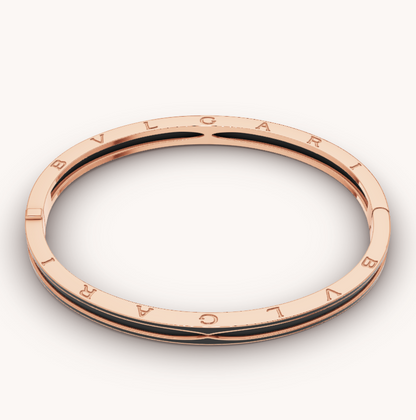 [Rose Jewels]ZERO 1 PINK GOLD WITH MATTE BLACK CERAMIC BRACELET