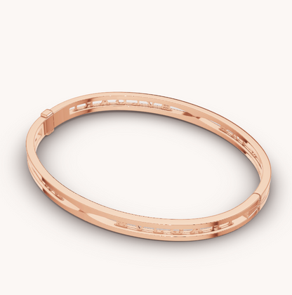 [Rose Jewels]ZERO 1 SPIRAL LOGO ROSA GOLD ARMBAND