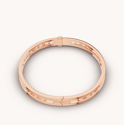 [Rose Jewels]ZERO 1 SPIRAL LOGO ROSA GOLD ARMBAND