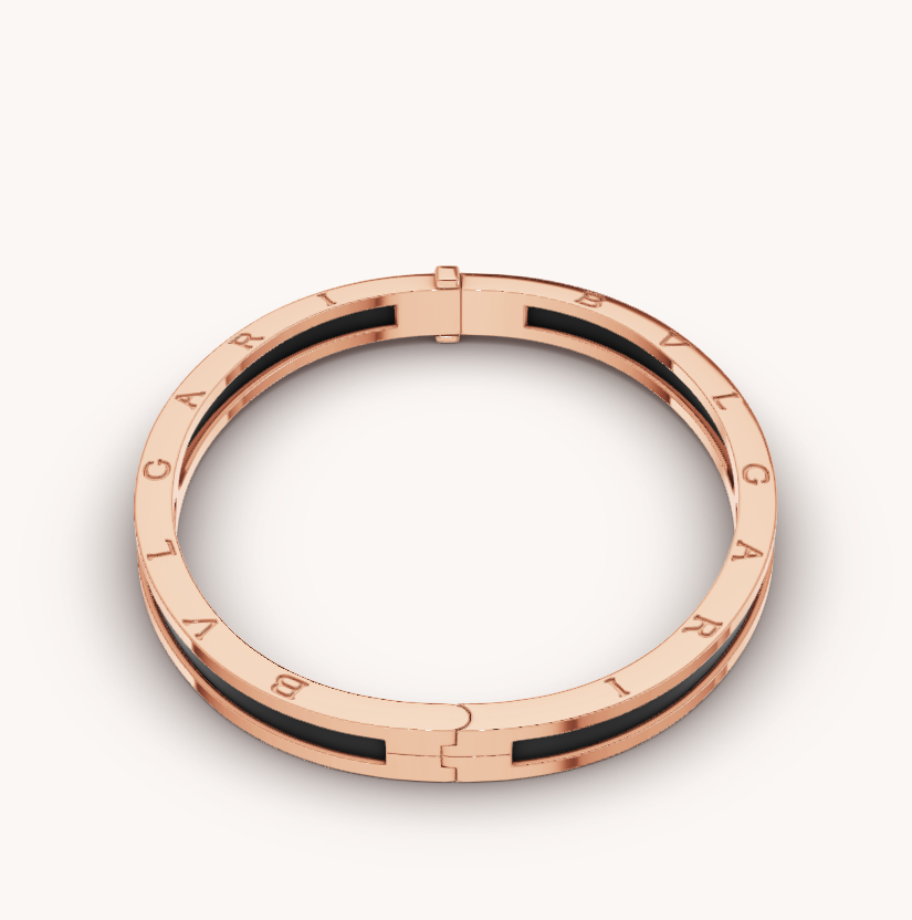 [Rose Jewels]ZERO 1 PINK GOLD WITH BLACK CERAMIC BRACELET