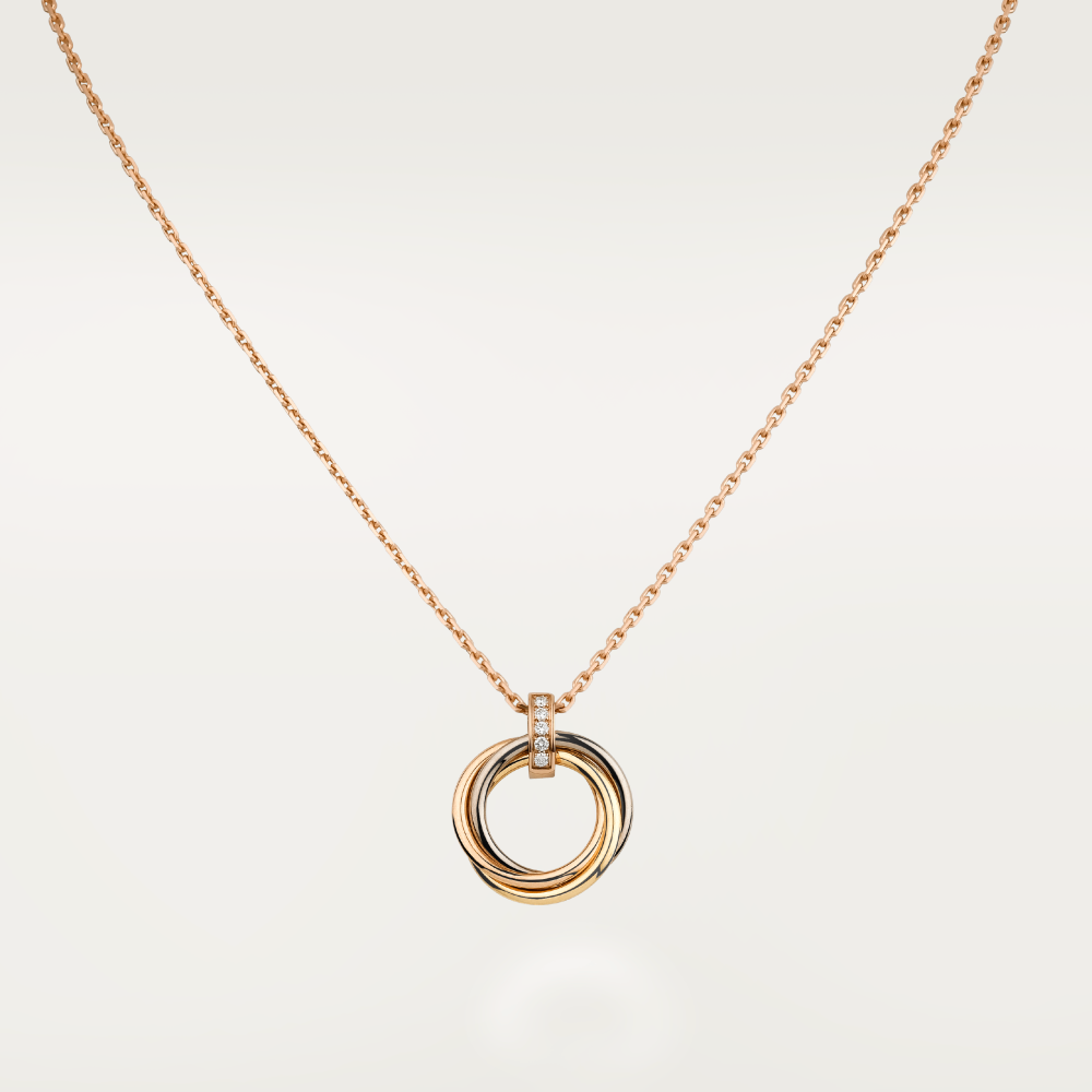 [ROSE]TRINITY NECKLACE GOLD  DIAMONDS