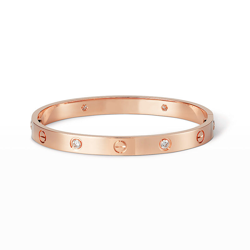 [ROSE ]LOVE BRACELET 6.1MM 4 DIAMONDS