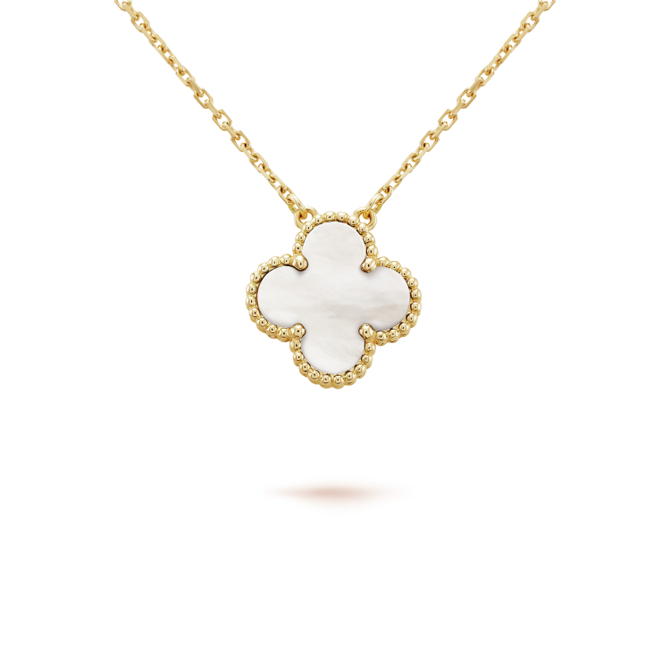 [ROSE]CLOVER  15MM WHITE MOTHER-OF-PEARL NECKLACE