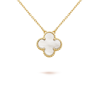 [ROSE]CLOVER  15MM WHITE MOTHER-OF-PEARL NECKLACE