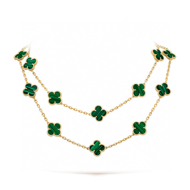 [ROSE]CLOVER 20 MOTIFS MALACHITE GOLD