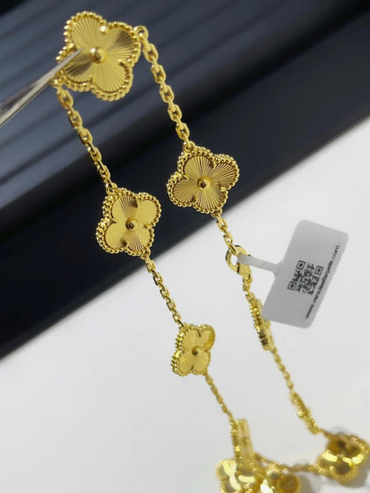 [Meteor Jewels]Clover 10 Motifs Gold Necklace