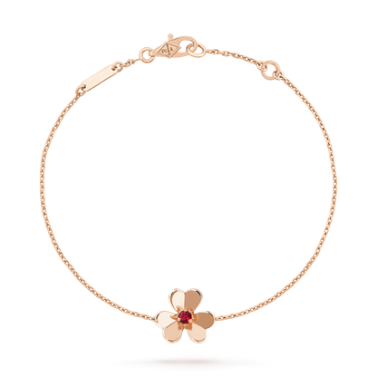 [ROSE]FRIVOLE GOLD FLOWER PINK MALACHITE BRACELET