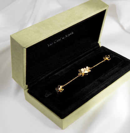 [Meteor Jewellery] 5 Flower Gold Flower Diamond Bracelet