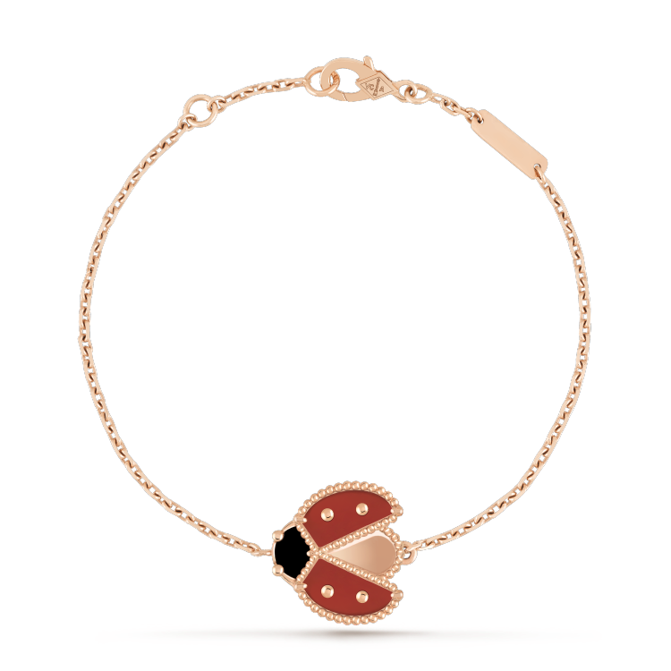 [ROSE]LUCKY SPRING 1 MOTIF PINK GOLD BRACELET