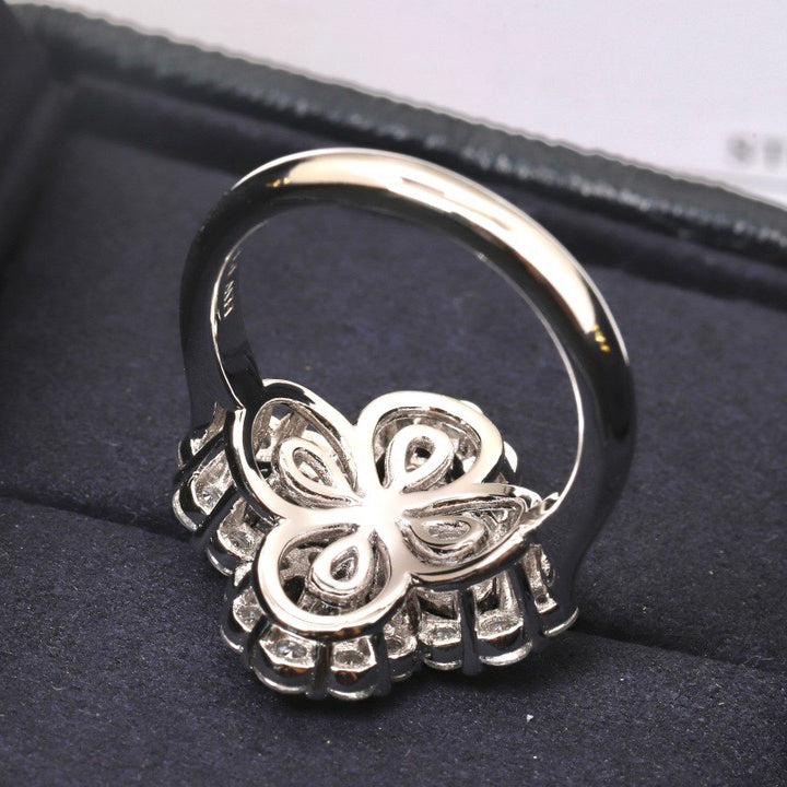 [Rose Jewels]LOOP RING FULL MOTIF DIAMOND 16MM SILVE