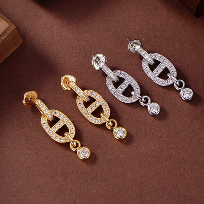 [Rose Jewels]HM CHAINE DIAMOND EARRINGS