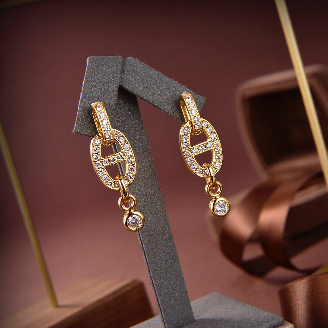 [Rose Jewels]HM CHAINE DIAMOND EARRINGS