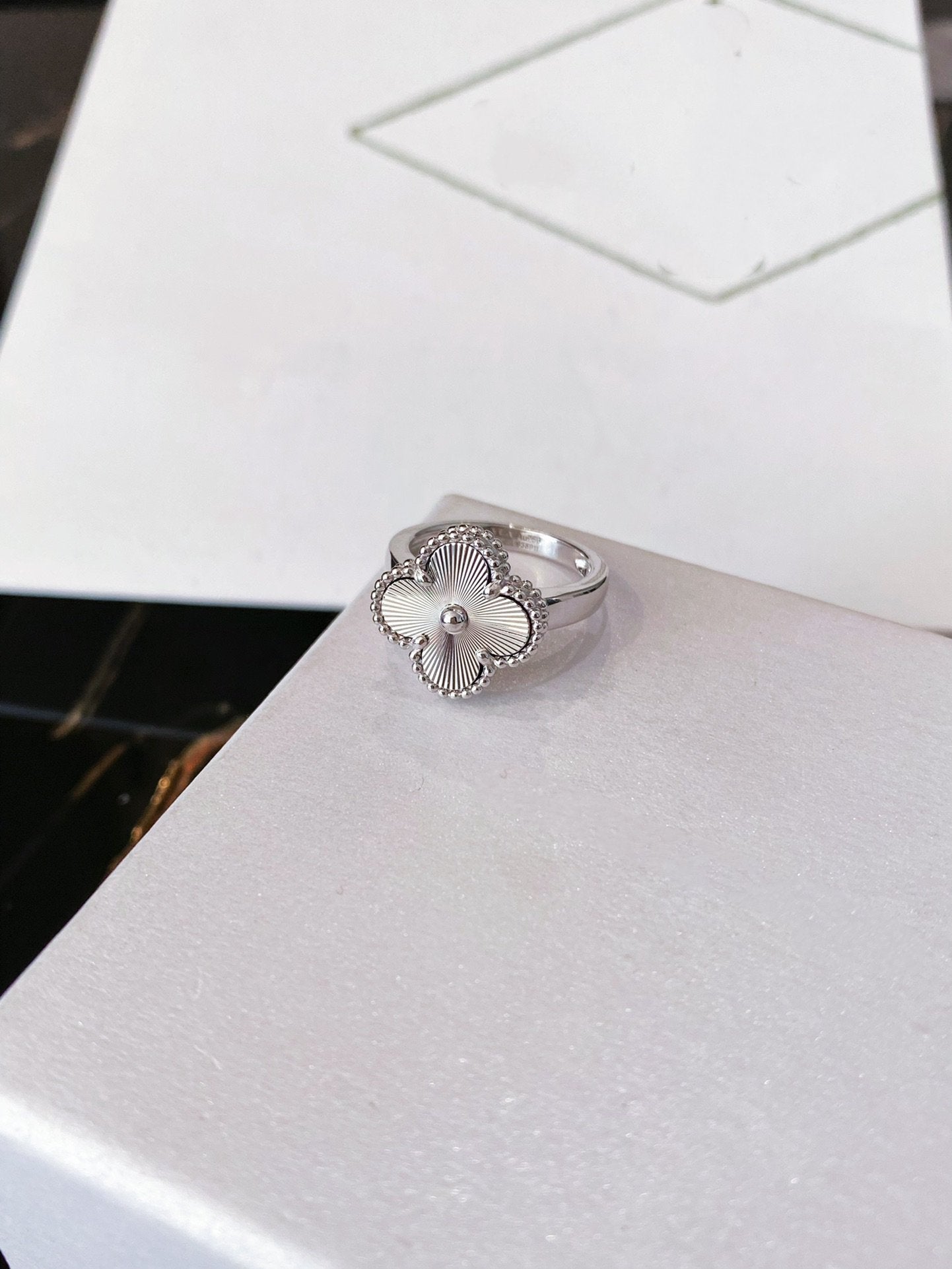 [ROSE]CLOVER SILVER RING