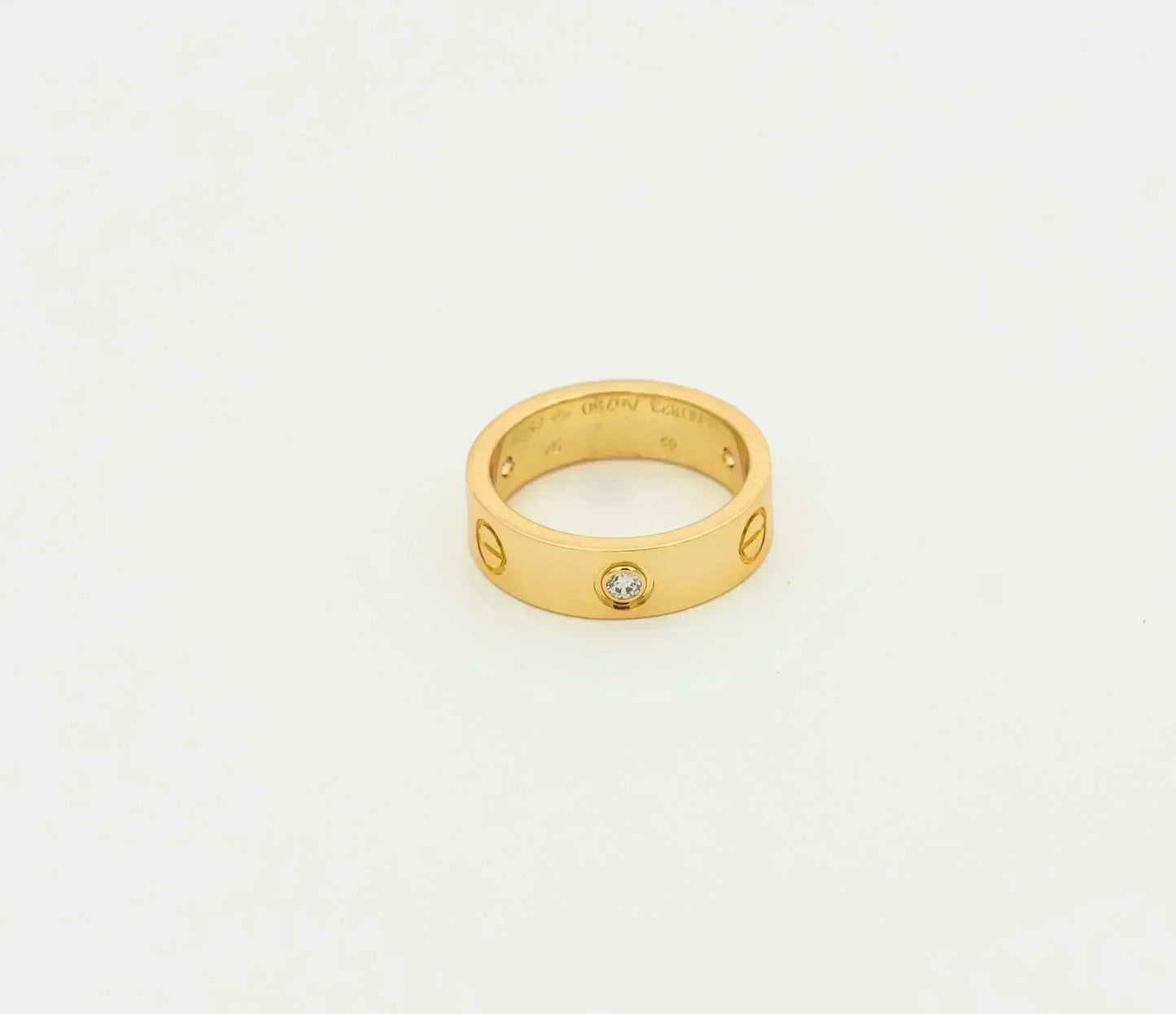 [ROSE]LOVE RING 5.5MM 3 DIAMONDS GOLD