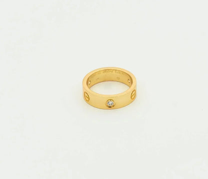 [ROSE]LOVE RING 5.5MM 3 DIAMONDS GOLD