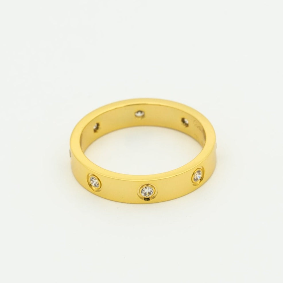 [ROSE]LOVE RING 3.6MM 8 DIAMONDS