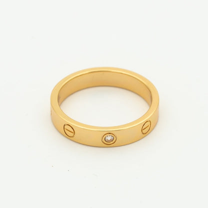 [ROSE]LOVE RING 4MM 1 DIAMOND PINK GOLD