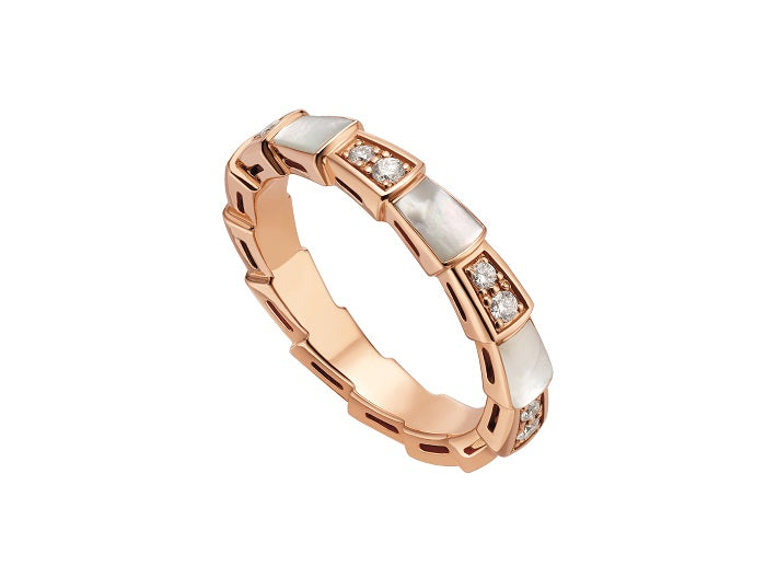 [Rose Jewels]SERPENTI RING ROSA GOLD DIAMANT MOP 3MM