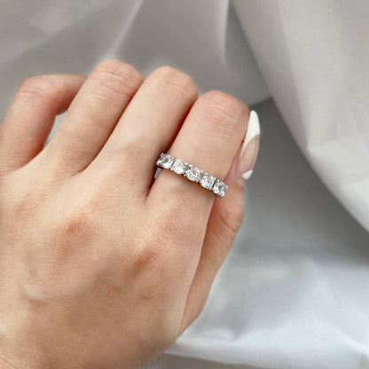 [Rose Jewels]Eternity Round Cut Tennis Ring