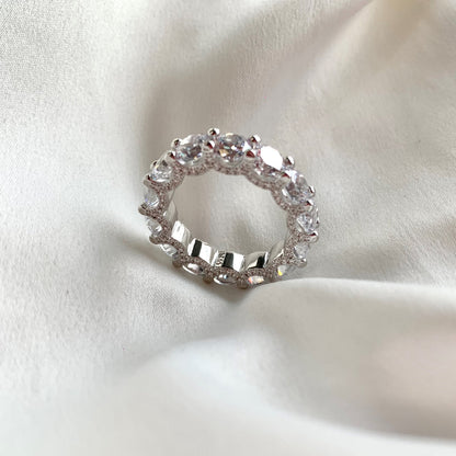 [Rose Jewels]Gorgeous Round Cut Tennis Ring