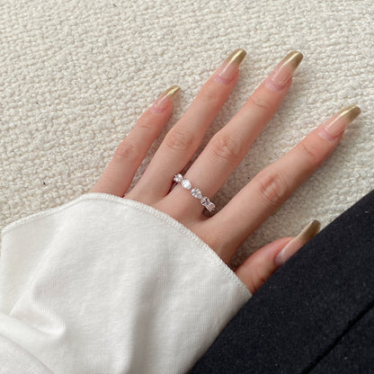 [Rose Jewels]Exquisite Pear Cut Tennis Ring