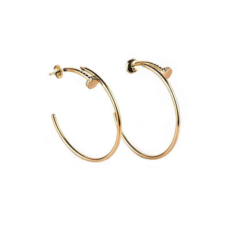 [ROSE]JUSTE EARRINGS GOLD DIAMONDS 1.8MM