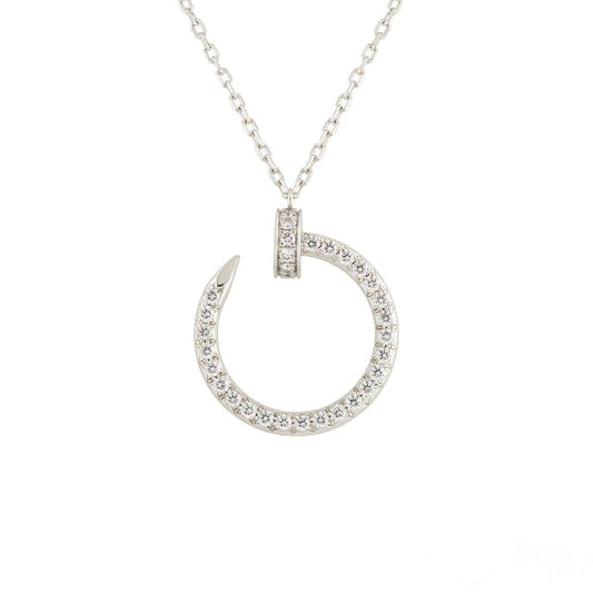 [ROSE]JUSTE NECKLACE SILVER DIAMONDS