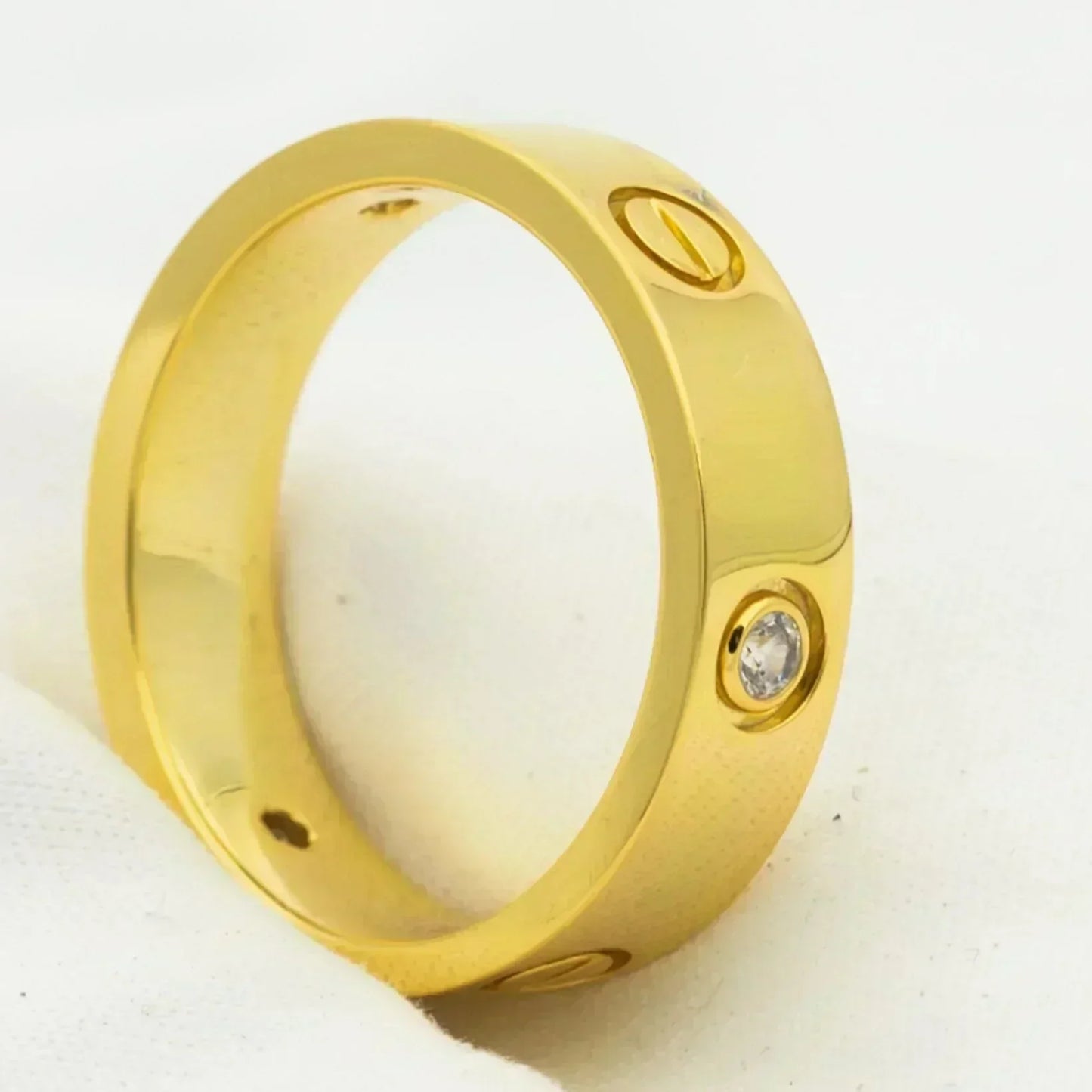 [ROSE]LOVE RING 5.5MM 3 DIAMONDS GOLD