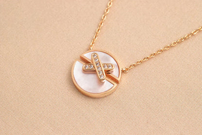 [Rose Jewels]JEUX DE ROSE GOLD DIAMOND NECKLACE