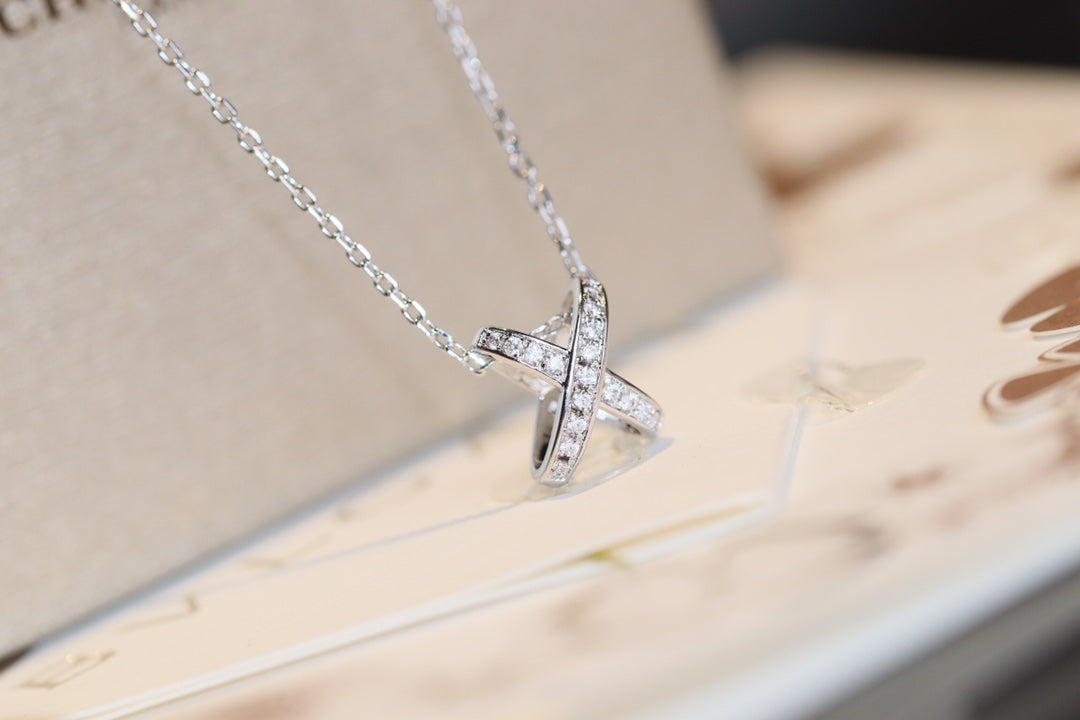 [Rose Jewels]JEUX DE DIAMOND NECKLACE