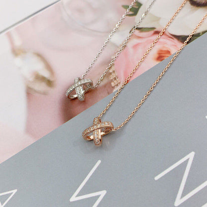 [Rose Jewels]JEUX DE DIAMOND NECKLACE