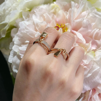 [Rose Jewels]HM KELLY CLOCHETTE DOUBLE RING IN  WITH DIAMONDS