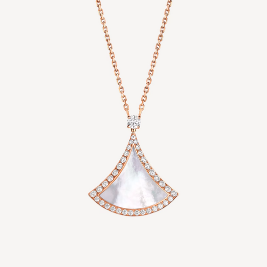 [Rose Jewels]HALSKETTE AUS ROSAGOLD MIT DIAMANTEN „DREAM MOP“