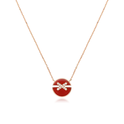 [Rose Jewels]JEUX DE ROSE GOLD DIAMOND NECKLACE