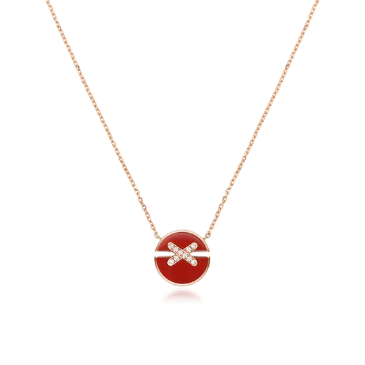 [Rose Jewels]JEUX DE ROSE GOLD DIAMOND NECKLACE