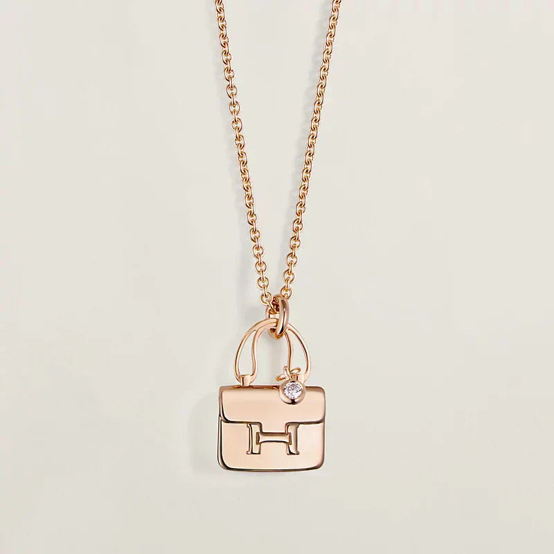 [Rose Jewels]AMULETTE PEDANT ROSE GOLD NECKLACE