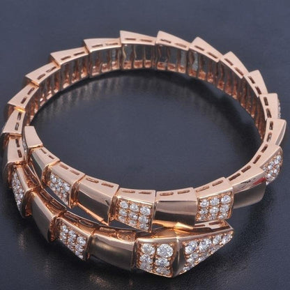 [Rose Jewels]SERPENTI WIDE BRACELET PINK GOLD DIAMOND